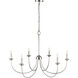 Huxley 6 Light 29 inch Polished Nickel Chandelier Ceiling Light